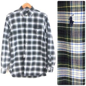 Ralph Lauren Mens Plaid Shirt Size Medium